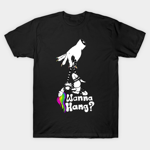 Wanna Hang?-Rainbow T-Shirt by xNastyxNymphx